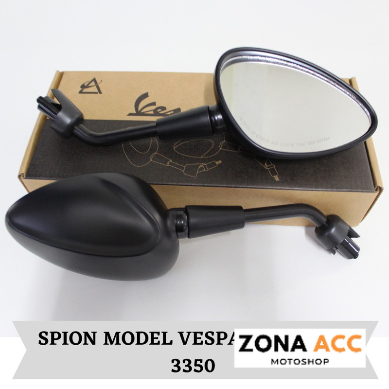 SPION MODEL VESPA BLACK & CHROME UNIVERSAL VARIO PCX NMAX AEROX SCOOPY BEAT MIO NINJA DLL (COD)