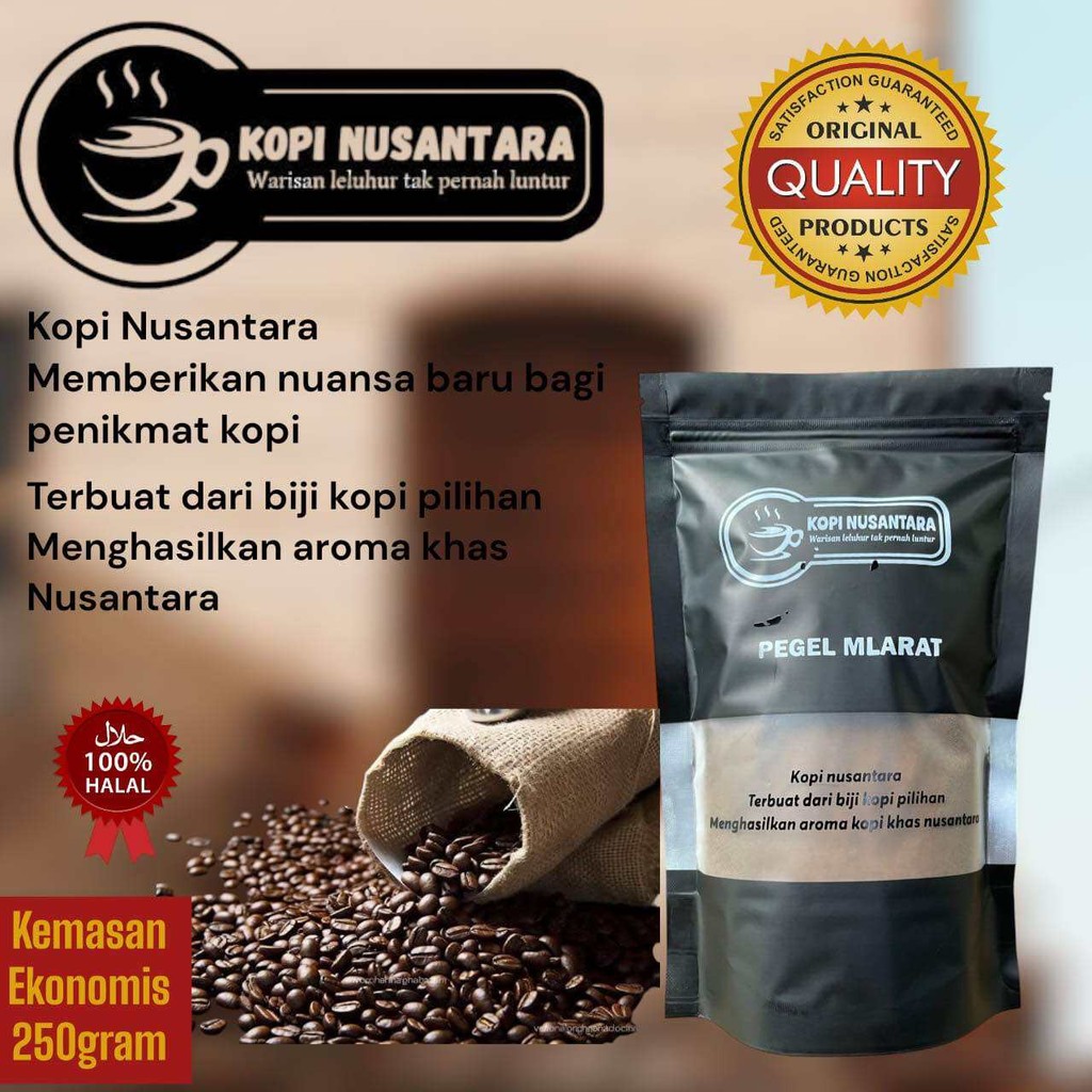 

Bubuk Kopi Premium Spesial Pegel Mlarat Kemasan Ekonomis 250gram Kopi Nusantara