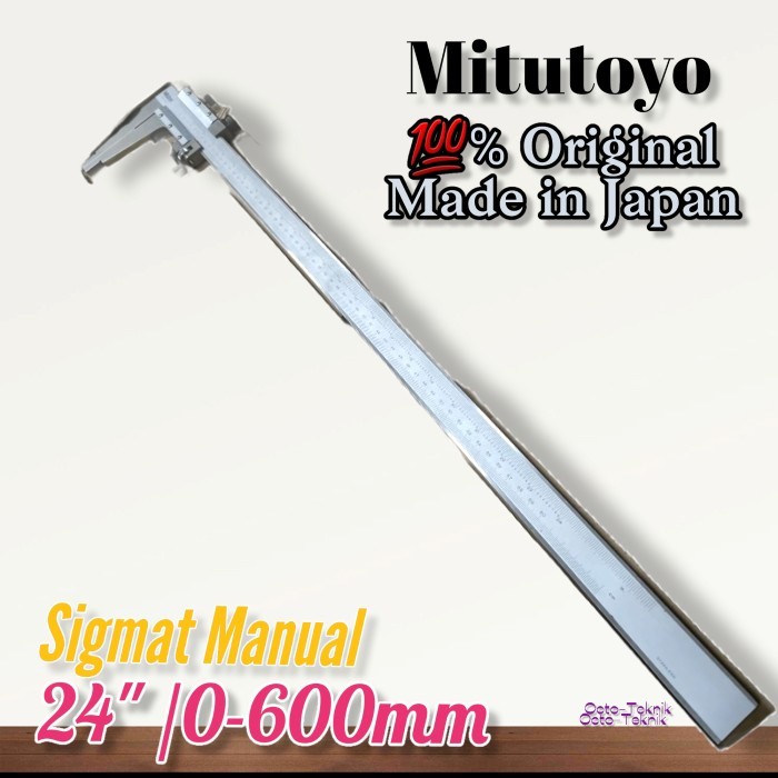 Vernier Caliper / Sigmat Manual Mitutoyo 530-501 24inch /0-600mm Ori