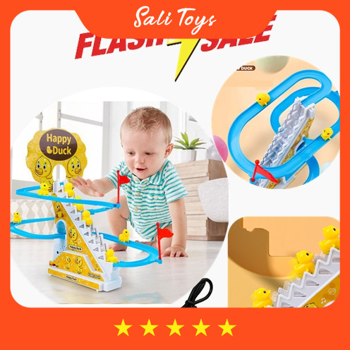 Mainan Anak LucuCOD Mainan Anak Happy Duck  Seluncur Tangga Bebek - Slide Tangga Seluncur Bebek -Tra