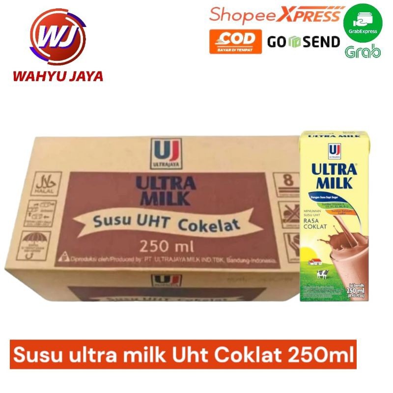 

susu ultra milk coklat 24x250ml