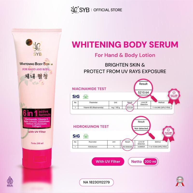

NEW SYB Whitening Body Serum With Collagen + 5% Niacinamide