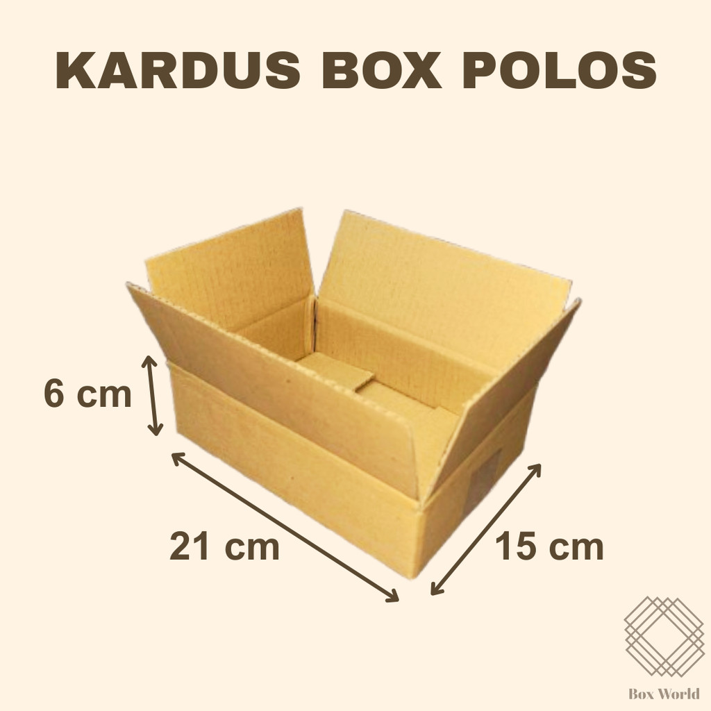

KARDUS / KARTON / BOX / PACKING / PACKAGING COKLAT POLOS (21x15x6cm) - TERMURAH