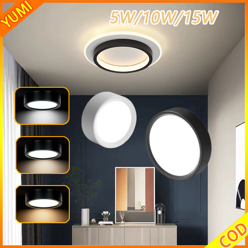 5/10/15W Lampu Downlight / Plafon LED Lampu / Rumah Ceiling Light / 3 Warna Lampu Downlight Plafon L