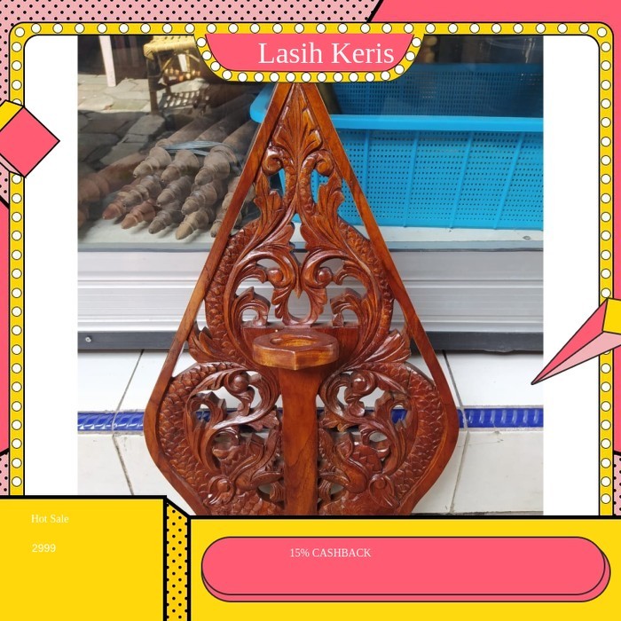 blawong keris model gunungan bahan jati lawas alusan termewah KRS14