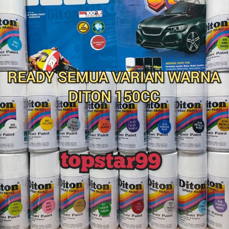 Pilok Pilox Cat Diton 150cc Biru metalic. Biru muda. Ungu.Silver.Gold.Putih.Hitam doff. Metalic Dll