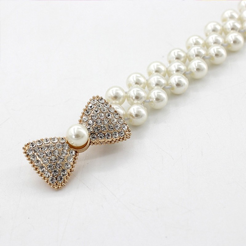 Sabuk Wanita Mutiara Sabuk Mode Sabuk Gesper Mutiara