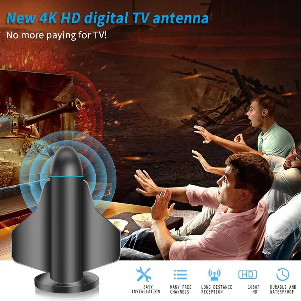 Antena TV Digital Indoor Outdoor DVB-T2 30dB dengan Amplifier dan Kabel 5 Meter - LK860