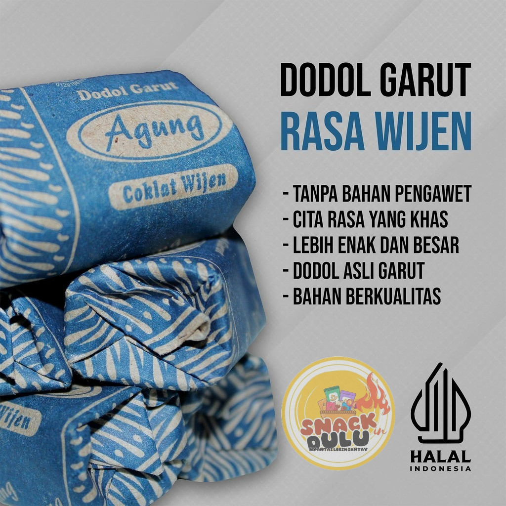 

Dodol Garut Varian Coklat Wijen Dodol Agung makanan Khas Garut 1KG - 500GR - 250GR