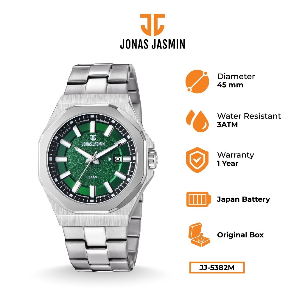 Jonas Jasmin - Jam Tangan Analog Pria JJ-5382M Include Box Fullset