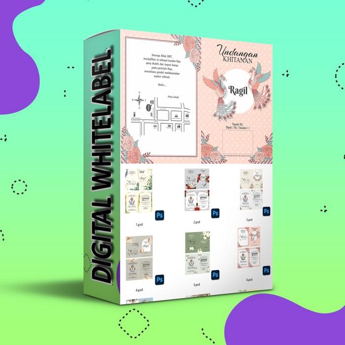 30 Pilihan Blanko Undangan Khitan Terupdate (CDR v15)