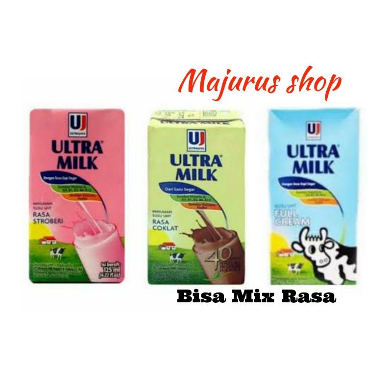 

Susu UHT Ultra Milk 125ml Mix Rasa 1 Dus/40 Pcs