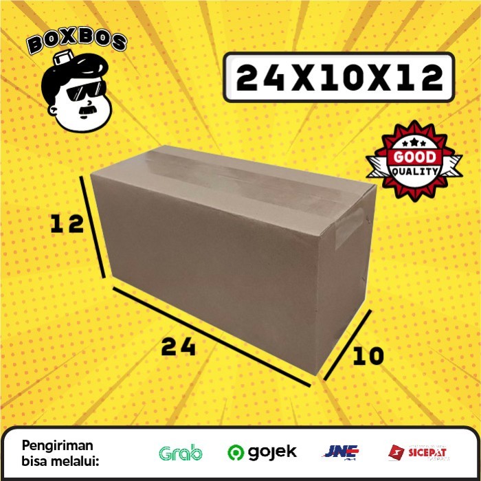 

KARDUS BOX uk 24x10x12 CM Kotak Packaging Corrugated SHEET POLOS