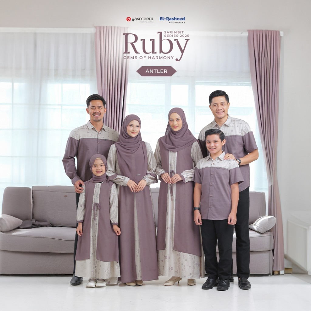 SARIMBIT 2025 RUBY SERIES - ANTLER - Family Set Keluarga / Baju Lebaran Keluarga Muslim