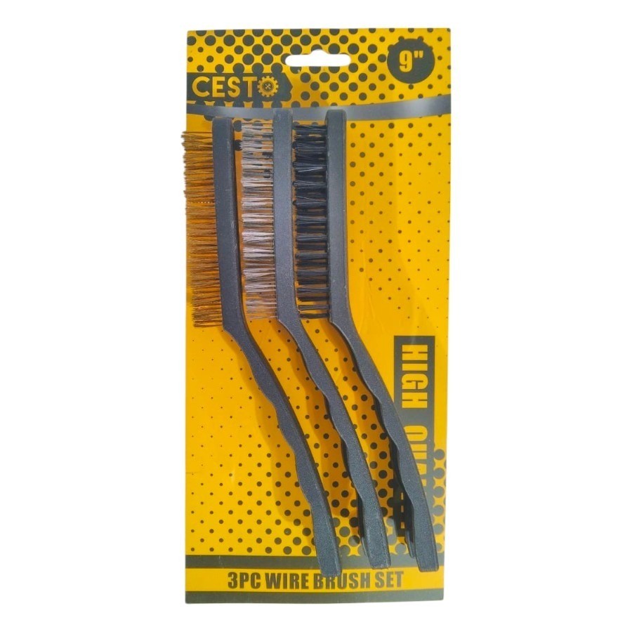 SIKAT KAWAT SET 3 PCS BESAR - SIKAT KAWAT MULTIFUNGSI 9" SIKAT BESI LAS CESTO