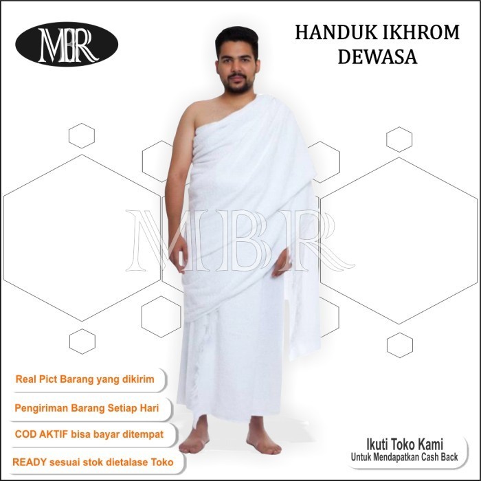 KAIN IHROM DEWASA BAJU IHRAM PRIA IHROM HAJI DEWASA - IHROM DEWASA