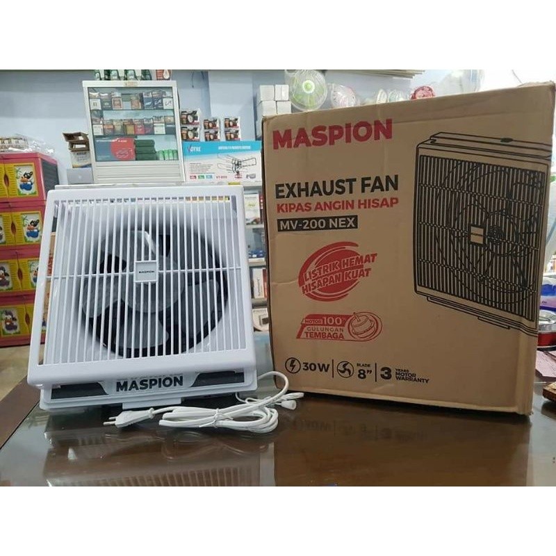 MASPION 8MV200NEX (EXHAUST FAN)/ Maspion M 200NEX Exhaust Fan 8inc/Exhaust Fan Dinding Maspion MV200