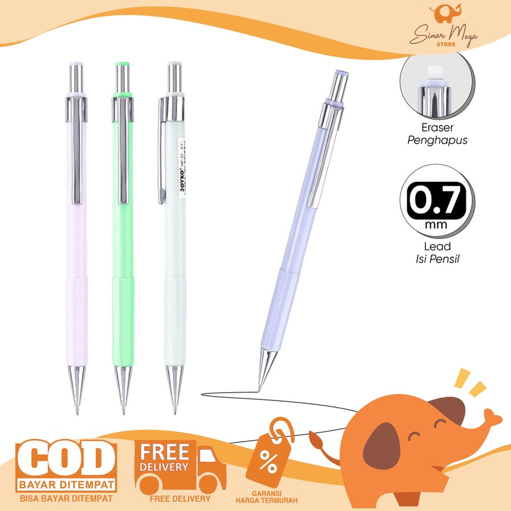 

Joyko Mechanical Pencil MP-57 - Pensil Mekanik SATUAN Pastel Murah
