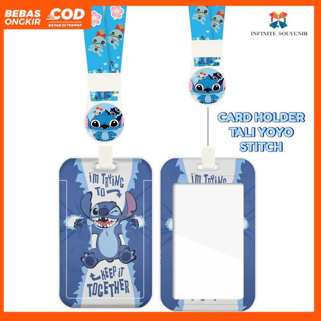 

(N017) ID Card Holder Tali Yoyo Stitch / Nametag Yoyo Stitch / Card Holder Yoyo / Disney / Card Holder Tali Bisa Ditarik