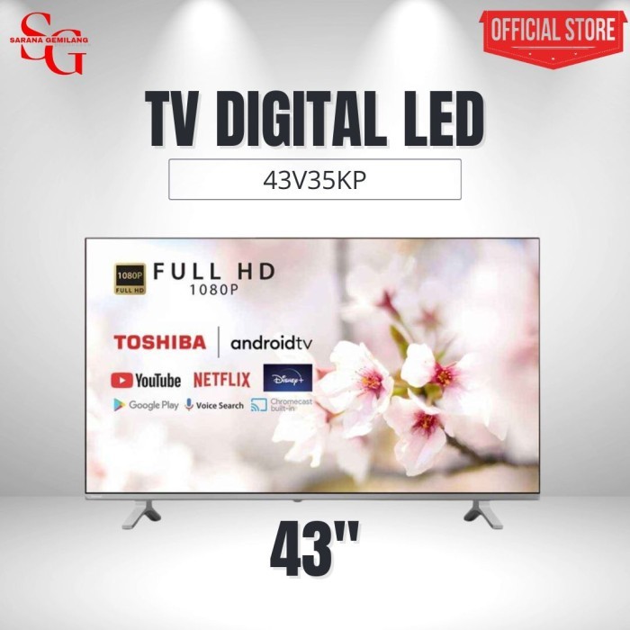 LED TV TOSHIBA 43V35KP 43" INCH ANDROID TV FREE BRACKET