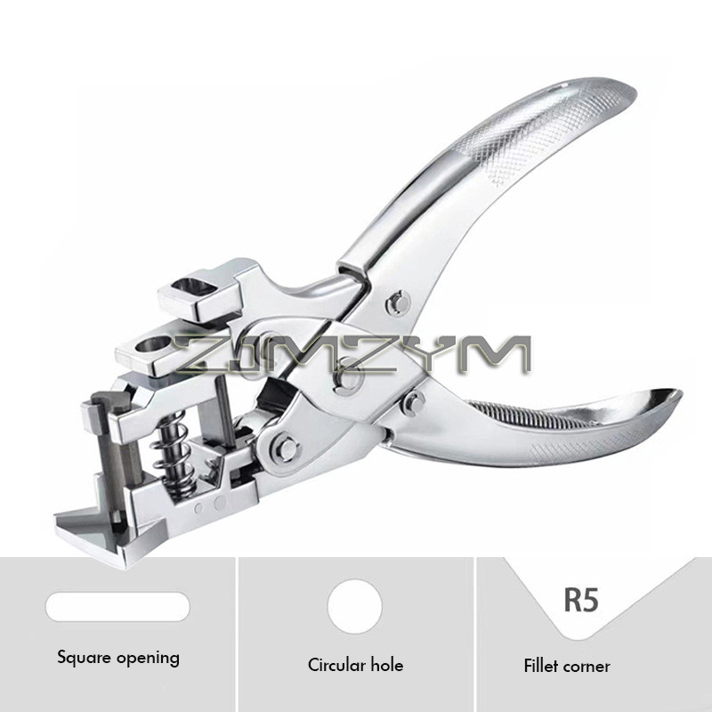 

Multifuctional Hole Puncher PVC Plastic ID Cutter Paper Tag Tool Plier Hole Identity Puncher Punch Stationery Office Supplies