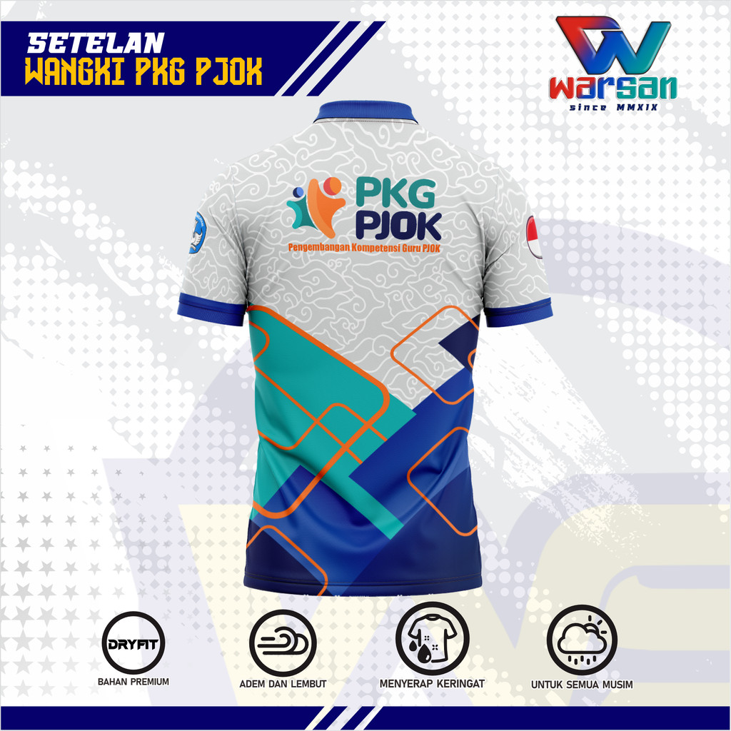 RB Seragam Olahraga PJOK / Setelan PKG PJOK / Jersey Wangki PKG PJOK Set / Kaos Polo PKG PJOK /