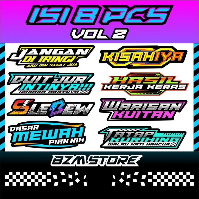 

Stiker Vol2 Isi 8pcs Original