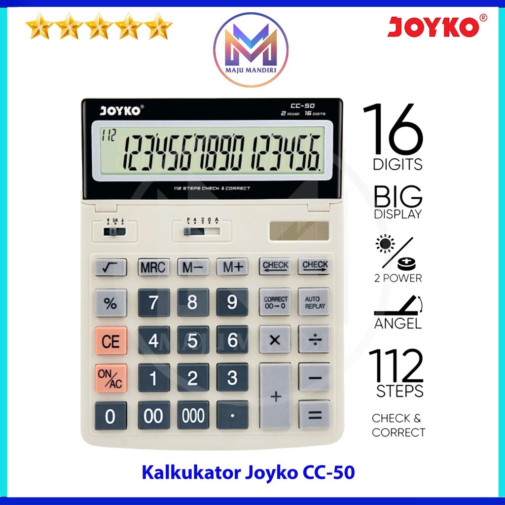 

Kalkulator Joyko CC-50 / Calculator 16 Digit CC 50 BIG Display