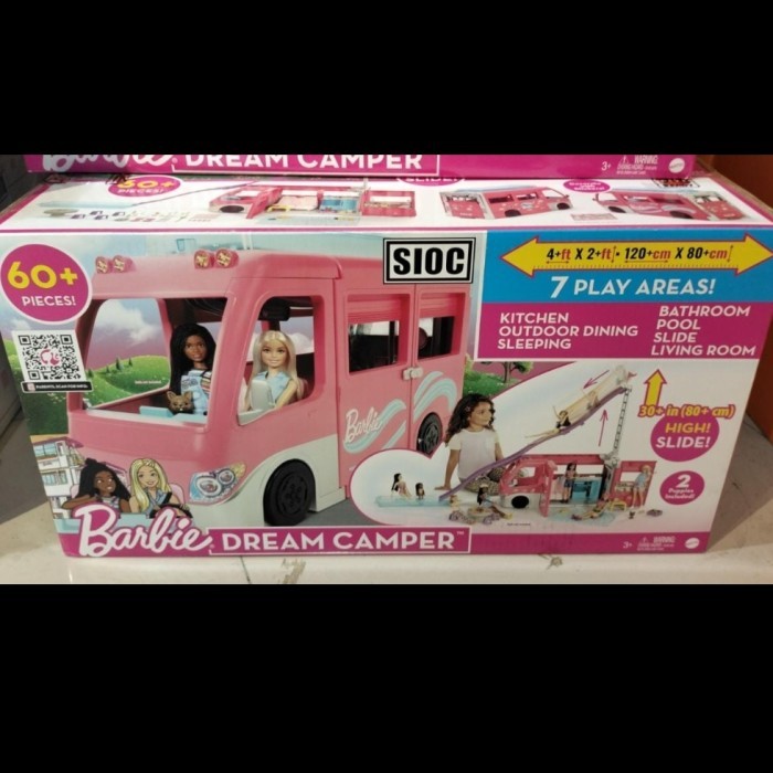 Mainan rumah mobil Barbie Dream Camper Original Mattel