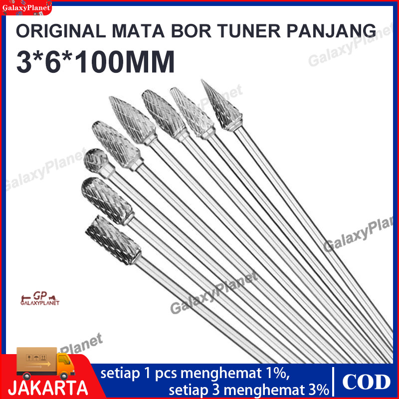 Mata Tuner Panjang 3x100mm / Long Cuner / Mata Bor Tuner Panjang / Mata Porting / cun porting /Mata 