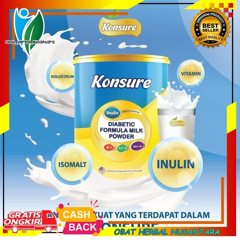 

SUSU KONSURE IMPORT USA ATASI DIABETES KENCING MANIS DAN GULA DARAH TINGGI Neto 500g