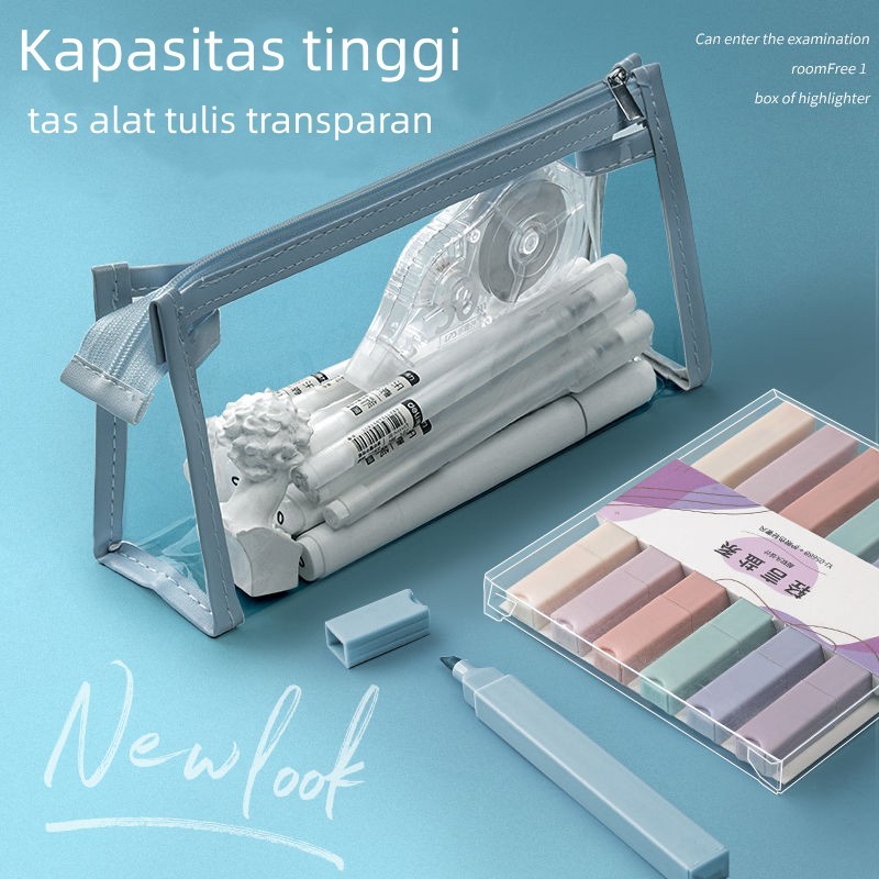 

Tempat Pensil Transparan, Tas Alat Tulis Khusus Ujian untuk Ujian Masuk SMA PNS dan Ujian Nasional, Tempat Pensil Model Ins, Tempat Pensil Sederhana Siswa Kapasitas Besar