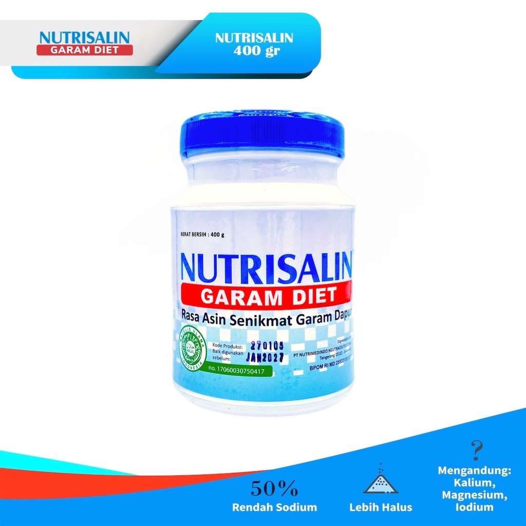 

Nutrisalin Garam Diet 200 gram