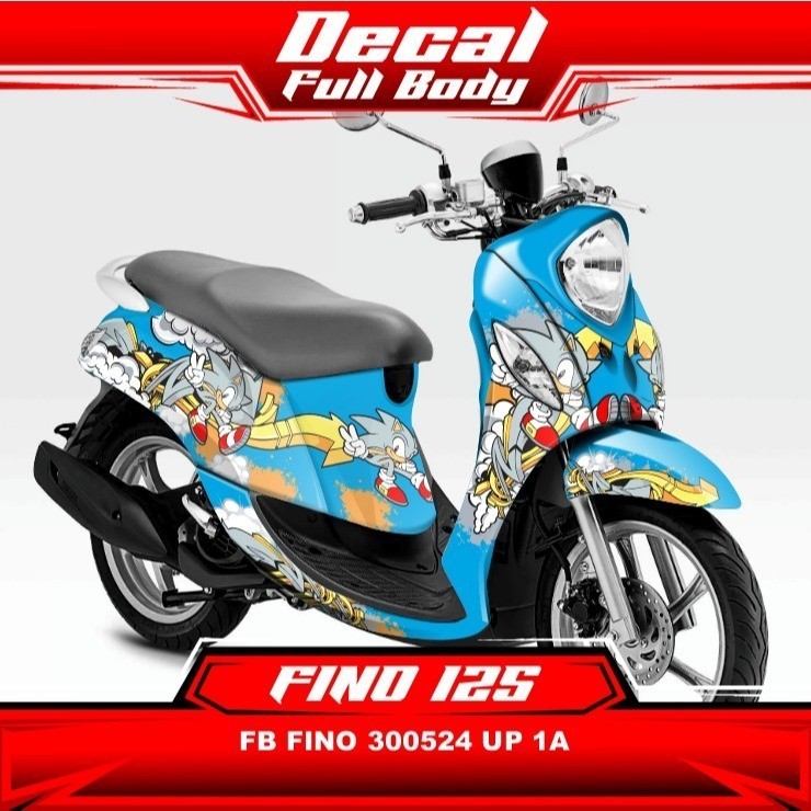 Stiker Sticker Decal Yamaha FINO 125 Full Body  Hitam  300524 UP 02