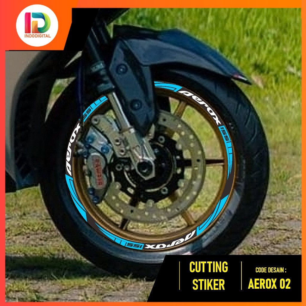 CUTTING STICKER VELG AEROX 155 - STIKER LIS LIST VARIASI BAN VELG YAMAHA AEROX 02