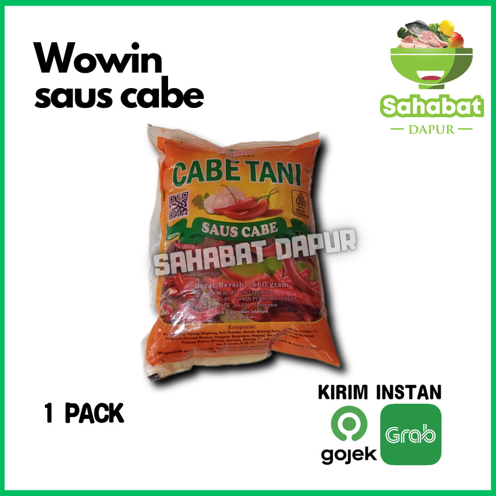 

Cabe Tani Pouch 660gr / Saus Cabe - Sahabatdapur