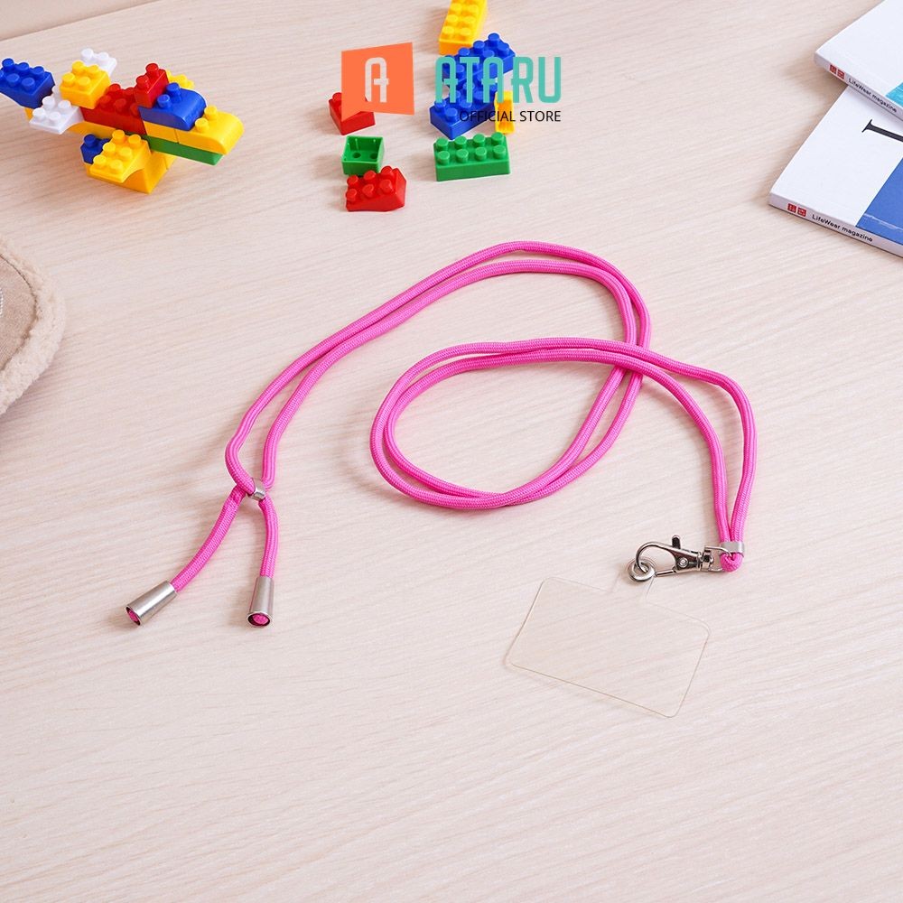 

Ataru Lanyard Round Strap - Pink Tali Leher Name Tag Id Card Kartu Akses Gantungan Tanda Pengenal Tali Gantungan Hp