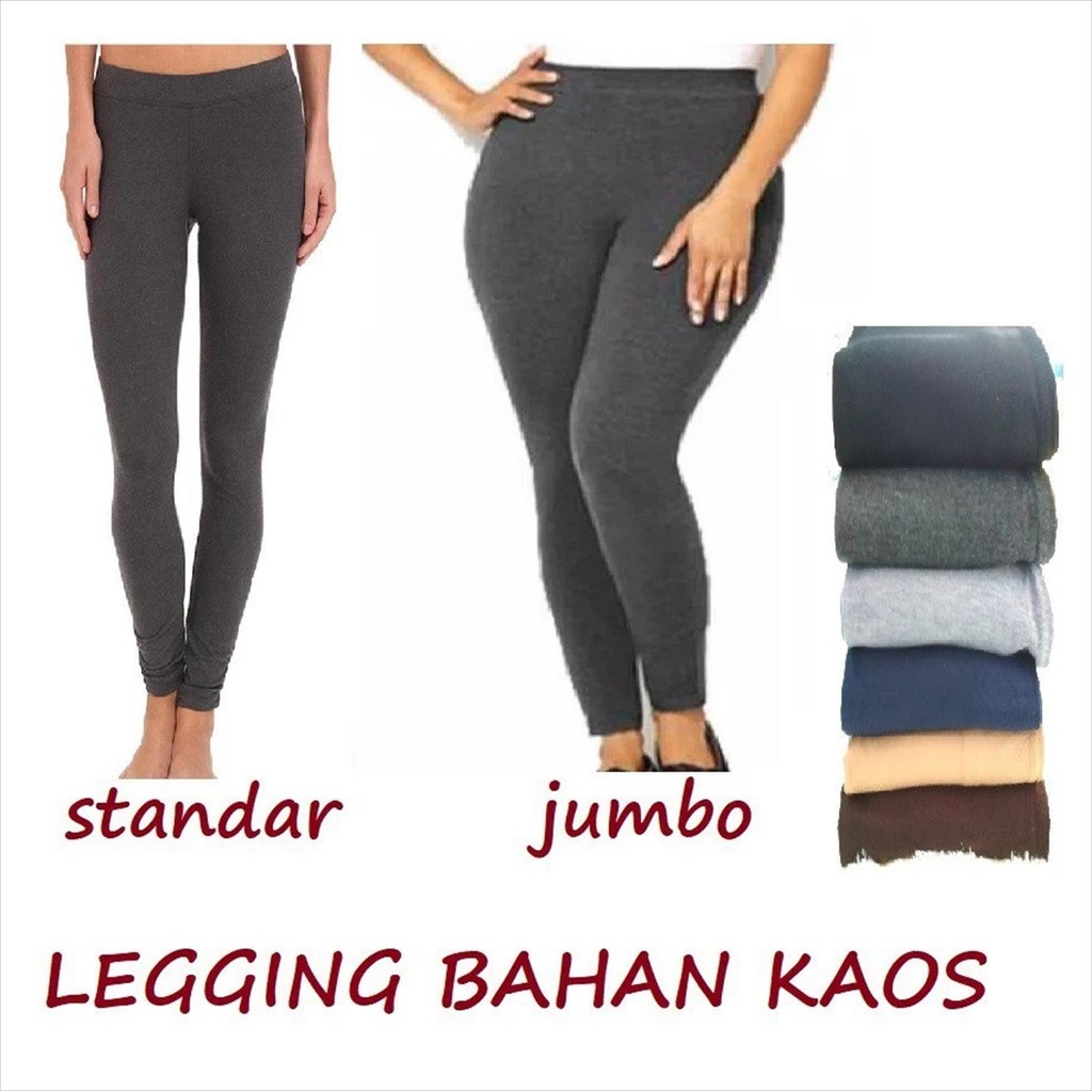 LS 1.398 - Leging Kaos Panjang Legging Wanita Standart Jumbo Celana Panjang Stretch
