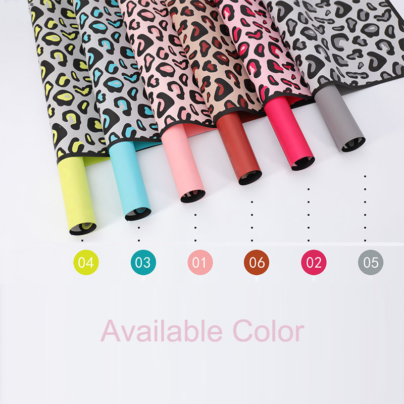 

Leopard Pattern Flower Wrapping Paper Sheet, Plastic OPP Film, DIY Gift Packing Sheet, Bouquet Package, Wedding House Decoration