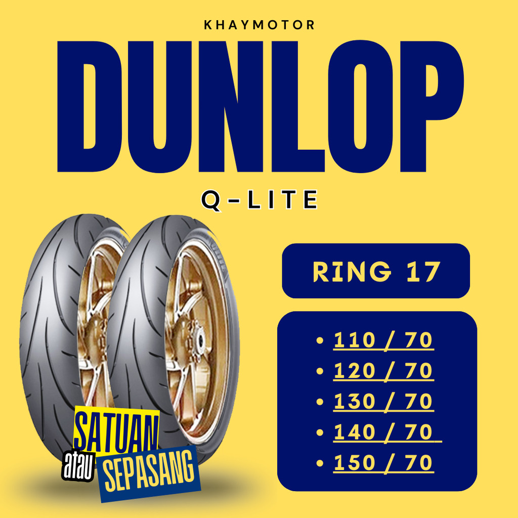 Ban Soft Compound Motor Sport - Supermoto DUNLOP SPORTMAX Q-LITE 140/70 Ring 17 Tubeless