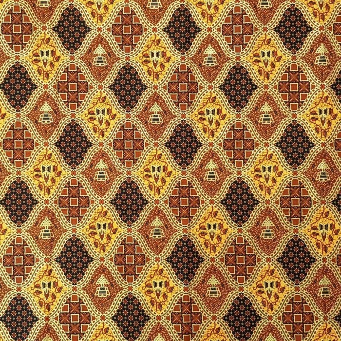 Kain Batik Premium Katun Emas/Prada - lima