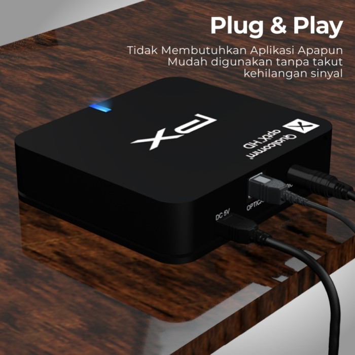 Bluetooth Audio Receiver 5.0 aptX HD Aux 3.5mm Optic PX BTR-1500HD