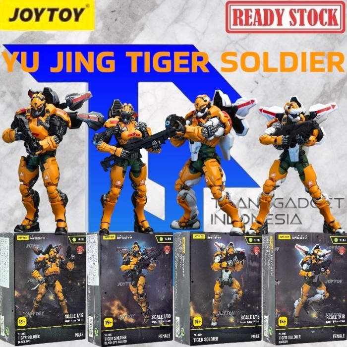 JOYTOY 1/18 Corvus Belli Infinity Yu Jing Tiger Soldier - Black Ops Male JT5819 - Black Ops Hacker F