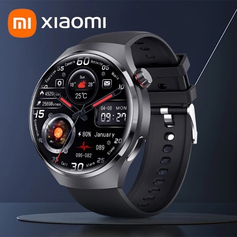 Xiaomi For Huawei Xiaomi NFC Smart Watch Men Watch 4 Pro AMOLED HD Screen Heart Rate Bluetooth Call 