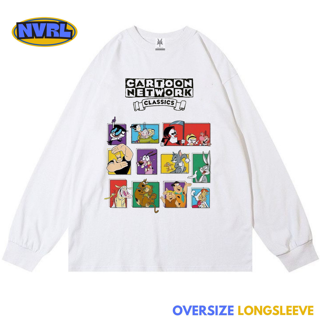 Kaos oversize longsleeve cartoon network classics vintage tee