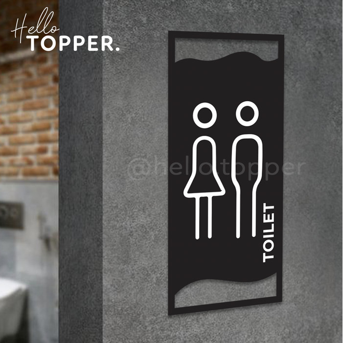 

⭐BISA COD⭐ Sign Label Akrilik Toilet Restroom | Toilet Sign Door Acrylic