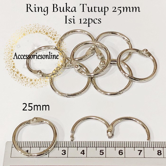 

⭐BISA COD⭐ Ring menu/ring buku/ring buka tutup/ring binder 25 mm 12 pcs