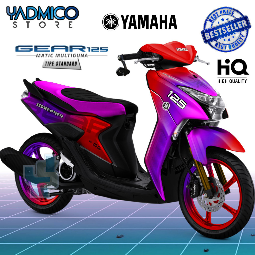 Decal Mio Gear 125 - Stiker Motor Mio Gear Full Body - Decal Hologram Mio Gear 125 Full Body - Strip
