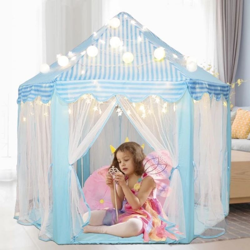ZAELNAN Tenda Camping Mainan Anak Rumah Rumahan Castle Princess Jumbo Besar - Tenda Mainan Anak Dome