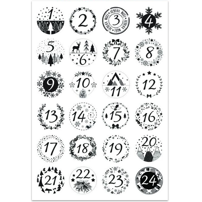 

Christmas Number Transparent Clear Silicone Rubber Stamp Seal DIY Scrapbooking Photo Album A0794
